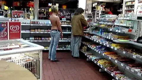 Olivia Twain Topless At Gas Station Public POV
