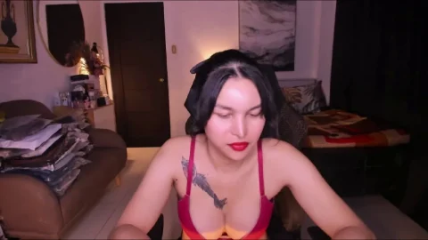 Hot Transgender Live Cam Show Recording – Teasing & Interaction